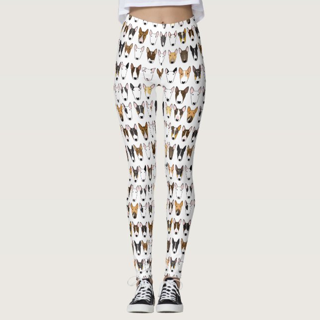 Leggings Guêtres de bull-terrier de mélange de despote (Devant)