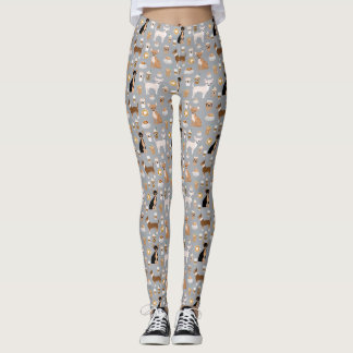 Leggings Guêtres de café de chiwawa - gris