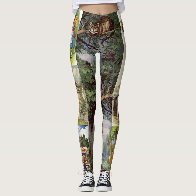 Leggings Guêtres de chat de Cheshire (Devant)