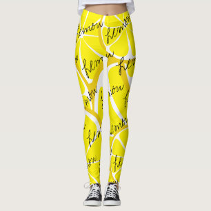 Leggings Guêtres de citron d'agrume d'été - copie