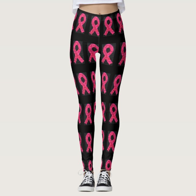 Leggings Guêtres de conscience de cancer du sein (Devant)