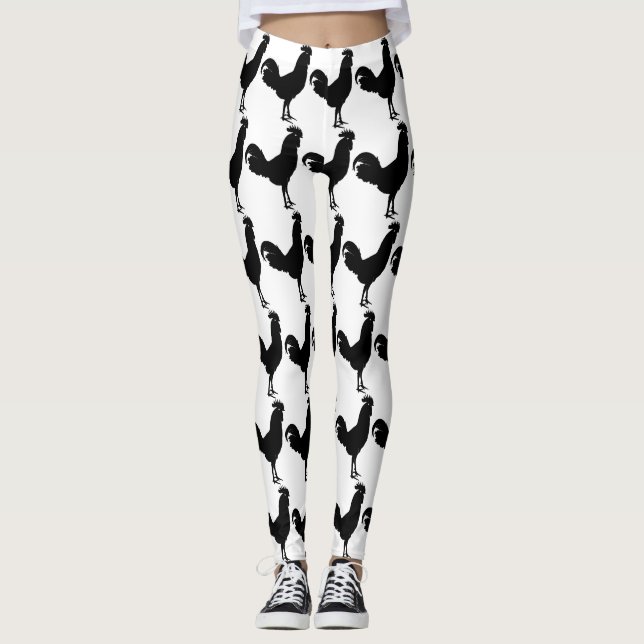 Leggings Guêtres de coq/poulet (Devant)