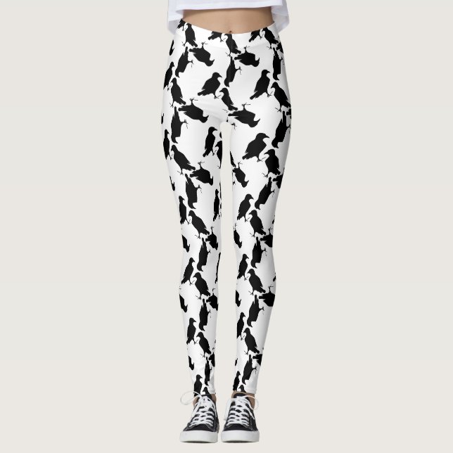 Leggings guêtres de corbeau (Devant)