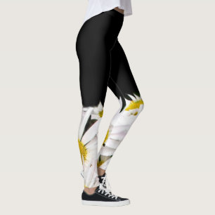Leggings Guêtres de coutume de marguerites