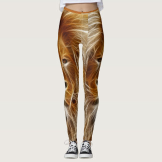 Leggings Guêtres de coutume de tête de lion d'imaginaire
