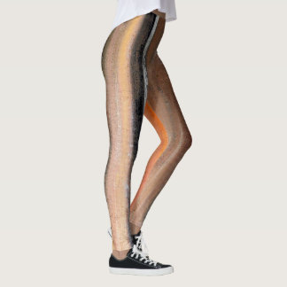 Leggings Guêtres de danse d'abrégé sur orange et brun