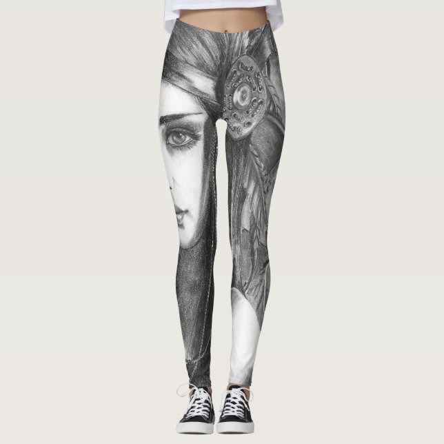 Leggings Guêtres de déesse de Natif américain (Devant)