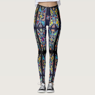 Leggings Guêtres de dessin géométrique de Sioux