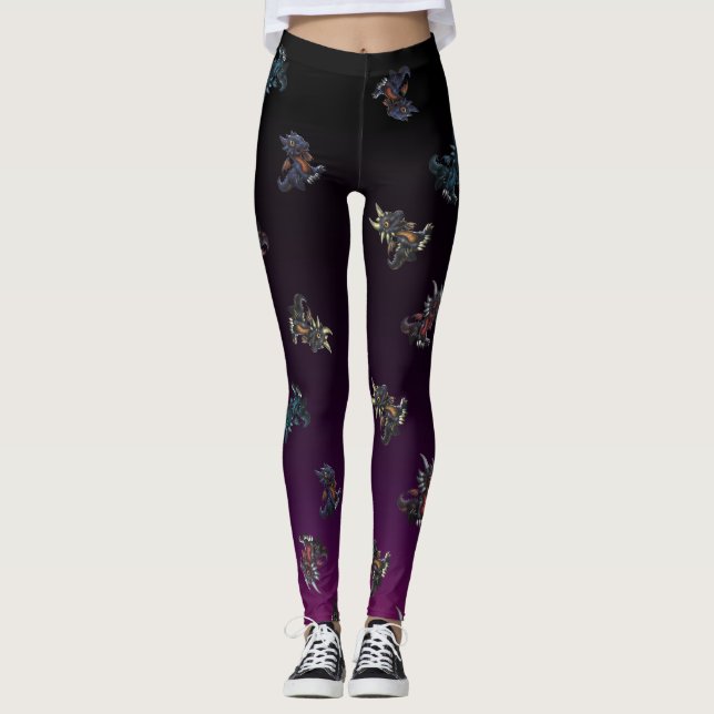 Leggings Guêtres de dragon (Devant)