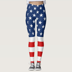 Leggings Guêtres de drapeau américain 4 juillet