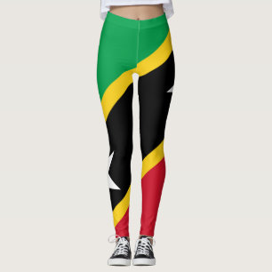 Leggings Guêtres de drapeau de St.Kitts et du Niévès