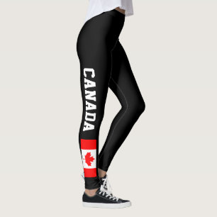 Leggings Guêtres de drapeau du Canada pour les femmes et