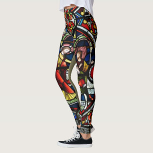 Leggings Guêtres de fenêtre d'église en verre souillé