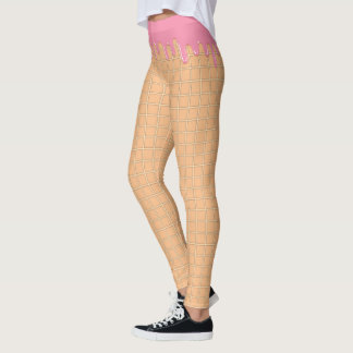 Leggings Guêtres de fonte roses délicieuses de cône de