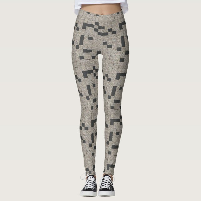 Leggings Guêtres de jeu de mots croisé (Devant)