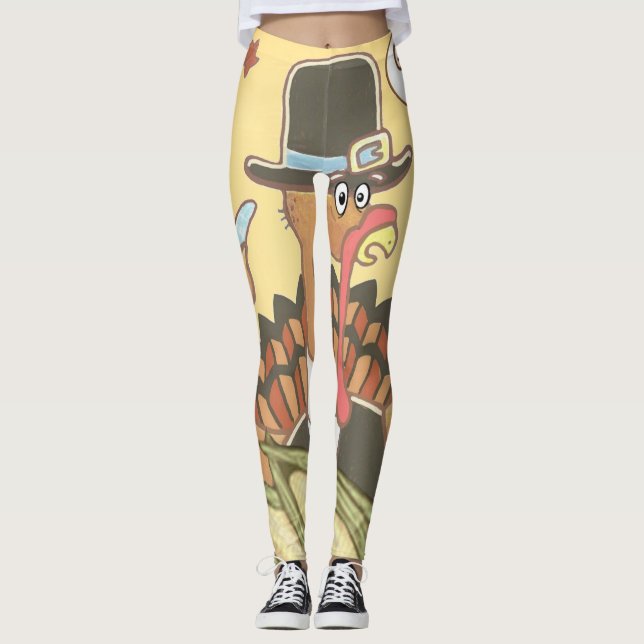 Leggings Guêtres de la Turquie de pèlerin (Devant)