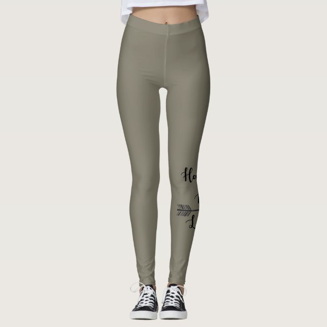Leggings Guêtres de la vie de maman d'hockey (Devant)