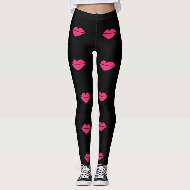 Leggings Guêtres de lèvres (Devant)