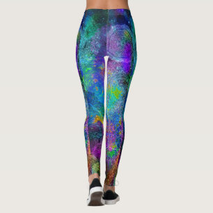 Leggings Guêtres de mandala d'arc-en-ciel