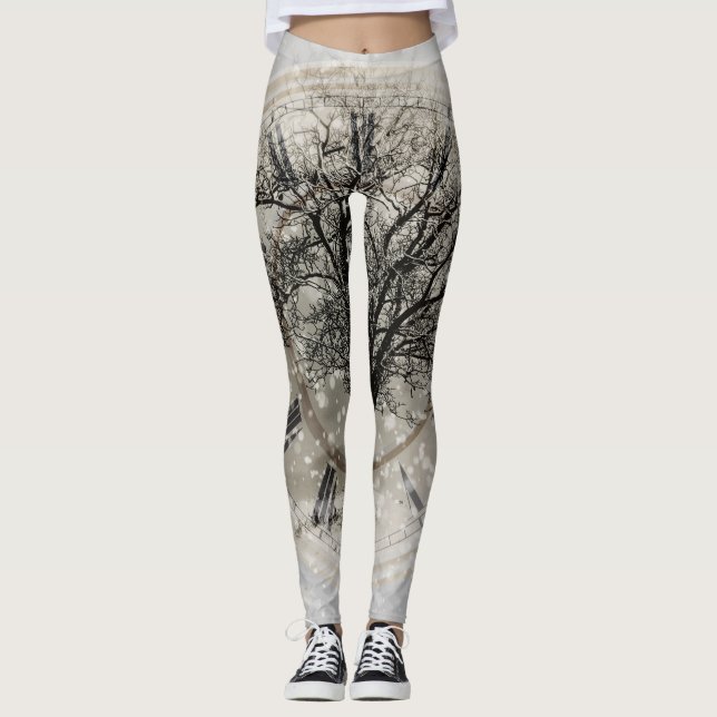 Leggings Guêtres de mandala pour le yoga et Pilates (Devant)
