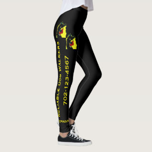 Leggings Guêtres de marche de service de chien heureux ave