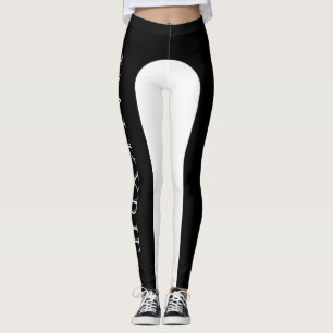 Leggings Guêtres de marque de Valkyrie - noires et blanche
