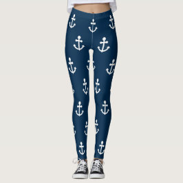 Leggings Guêtres de motif d'Ancre