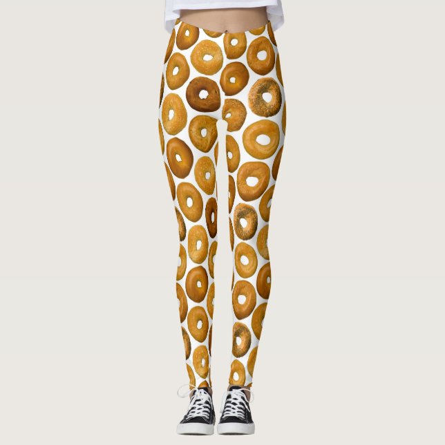 Leggings Guêtres de motif de bagel (Devant)