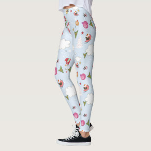 Leggings Guêtres de motif de bonhomme de neige d'éléments