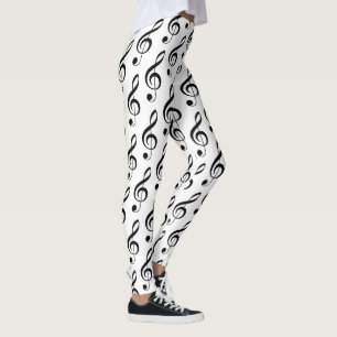 Leggings Guêtres de musical de clef triple