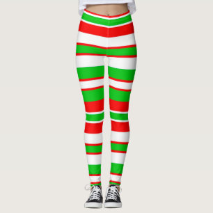 Leggings Guêtres de Noël/motif rayures de Noël