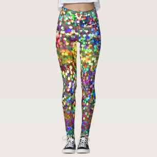 Leggings Guêtres de parties scintillantes d'arc-en-ciel