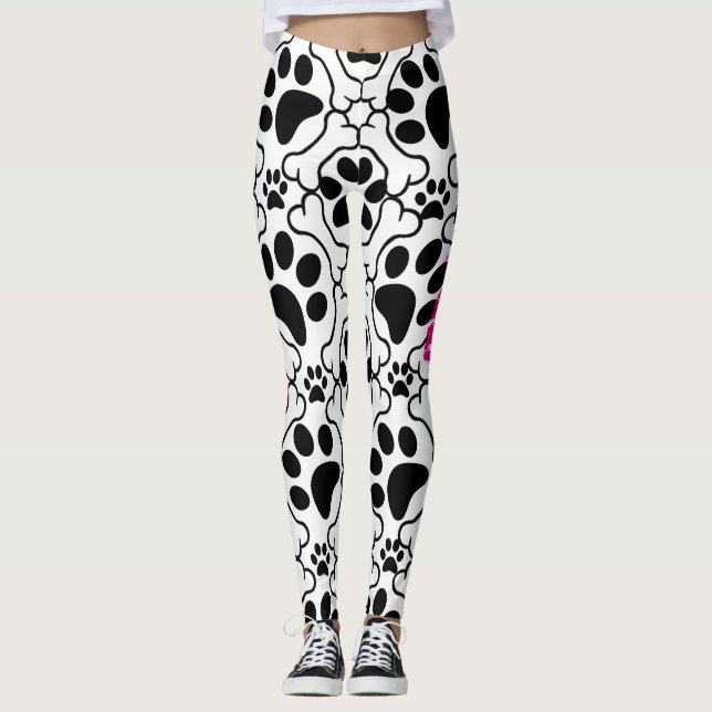Leggings Guêtres de pattes de ~n~ d'os de chien (Devant)