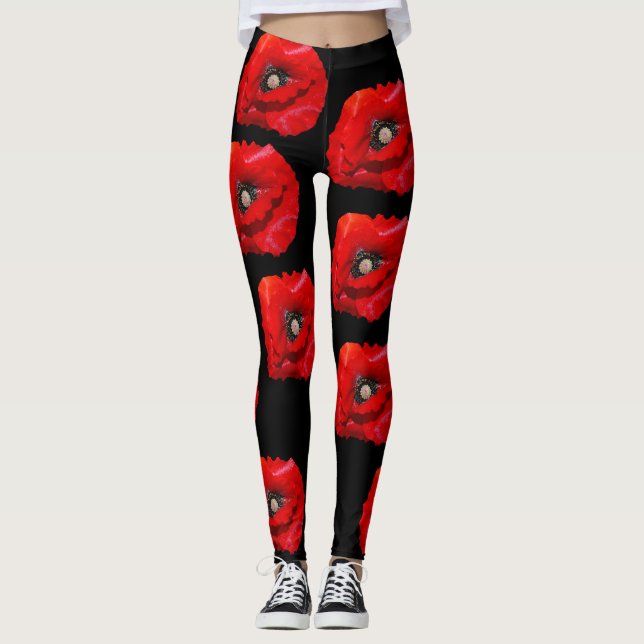 Leggings Guêtres de pavot (Devant)
