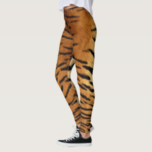 Leggings Guêtres de peau de tigre sibérien de Faux