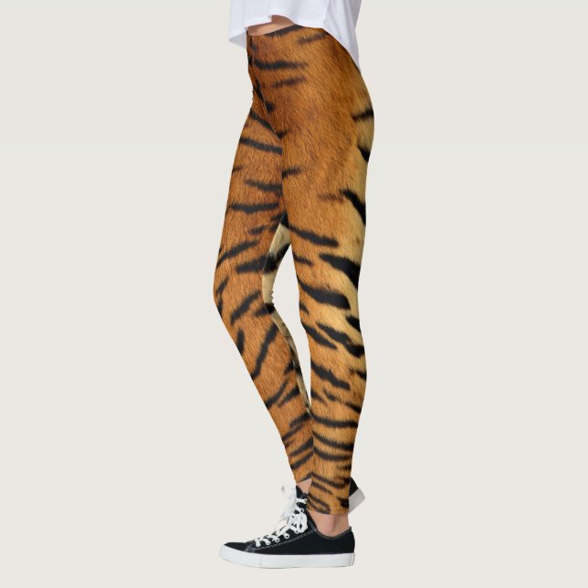 Leggings Guêtres de peau de tigre sibérien de Faux (Gauche)