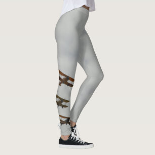 Leggings Guêtres de photo de biplans de vol