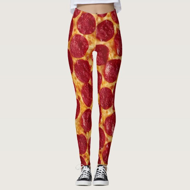 Leggings Guêtres de pizza (Devant)