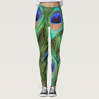 Leggings Guêtres de plume de paon