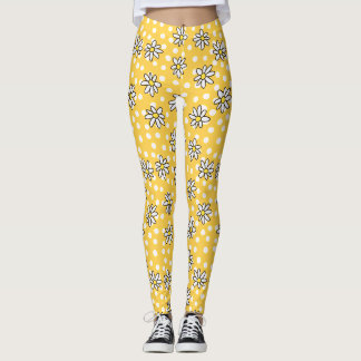 Leggings Guêtres de point de marguerite avec l'arrière -