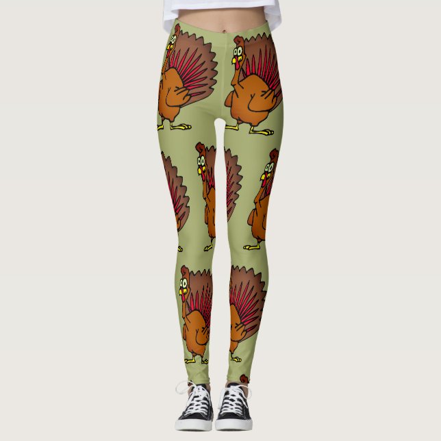 Leggings Guêtres de récolte de jour de thanksgiving de (Devant)