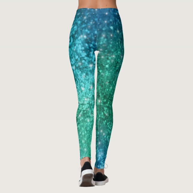 Leggings Guêtres de sirène de parties scintillantes (Dos)