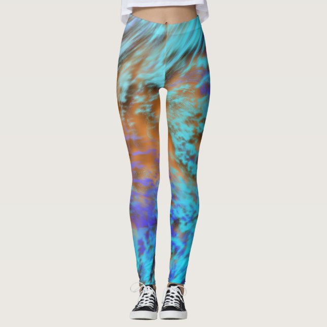 Leggings Guêtres de Spiralz de coucher du soleil par le (Devant)
