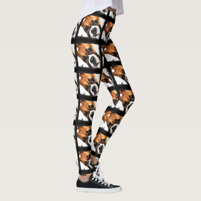 Leggings Guêtres de sport de chien de boxeur (Droite)