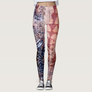 Leggings Guêtres de sud-ouest, écriture antique avec le n