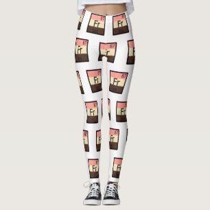 Leggings Guêtres de Tableau périodique de franc de franci