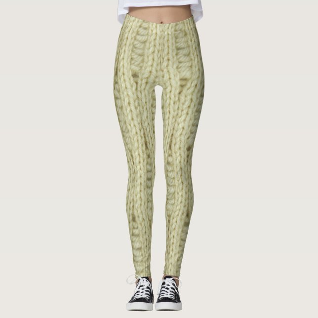 Leggings Guêtres de tricotage de motif (Devant)