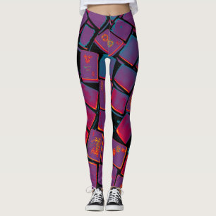 Leggings Guêtres de tuile d'heure-milliampère Jongg
