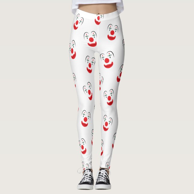 Leggings Guêtres de visage de clown (Devant)