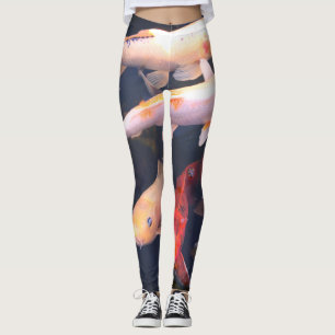 Leggings Guêtres de yoga de poissons de Koi
